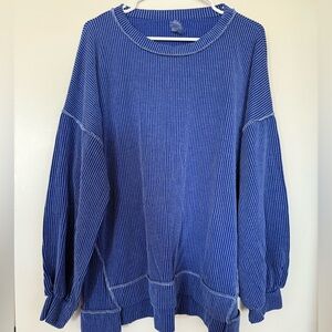 Altar'd State Blue Long Sleeve Top